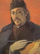 Paul Gauguin Portrait of the artist with a palette (mk07) oil painting